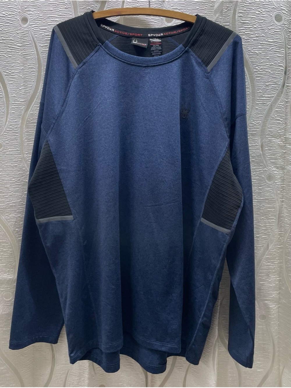 Spyder Performance Shirt‎ Mens XXL Blue Long Sleeve Excellent Active Sport Top